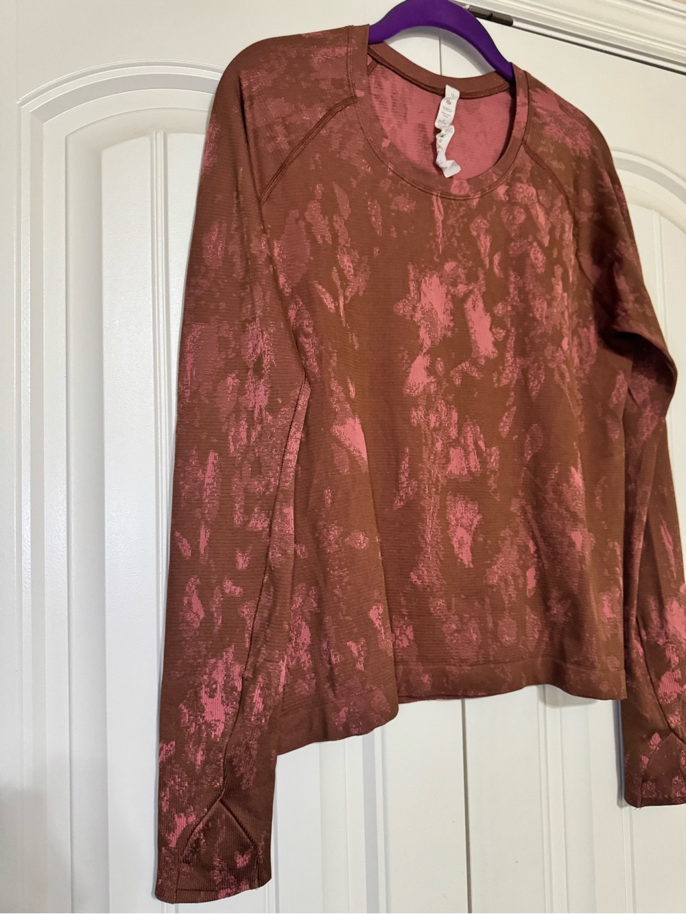 Lululemon Swiftly Tech Long Sleeve Shirt Race Length Roasted Brown / Brier Rose - Picture 11 of 14